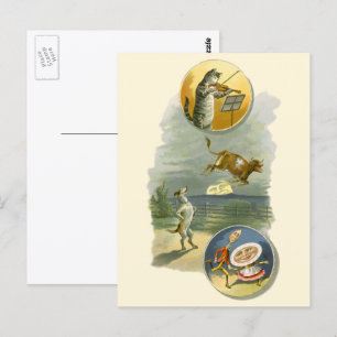 Vintage-Mutter-Gans-Kinderreim Hey Diddle Postkarte