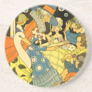 Vintage-Mutter-Gans-Lesebücher für Kinder Getränkeuntersetzer