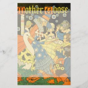 Vintage Mutter-Gans-Lesebücher zu den Kindern Briefpapier