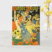 Vintage Mutter Gans lesen Bücher für Kinder Karte (Gelbe Blume)