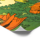 Vintage Mutter Gans lesen Bücher für Kinder Poster (Ecke)