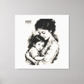 Vintage Mutter & Kind 1982 Leinwanddruck (Vorderseite)