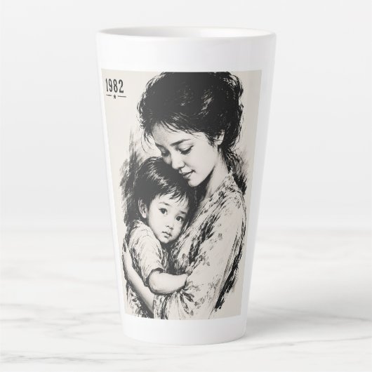 Vintage Mutter & Kind 1982 Milchtasse (Vorderseite)