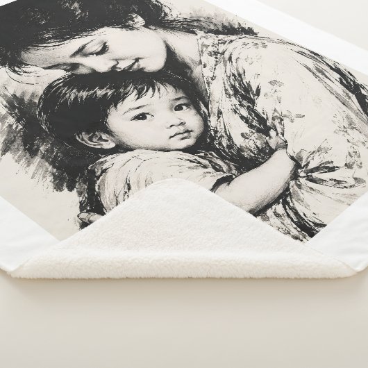 Vintage Mutter & Kind 1982 Sherpa-Decke Sherpadecke (3/4)