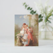 Vintage - Mutter & Kinder Postkarte (Stehend Vorderseite)