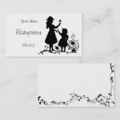 Vintage Mutter-Kinderbabysitter-Geschäfts-Karte Visitenkarte (Vorne/Hinten)