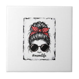 Vintage-Mutter-Leben-Unordentlicher-Bun-Bandana-Sh Fliese