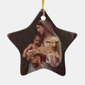 Vintage Mutter Mary and Baby Jesus Keramikornament (Hinten)