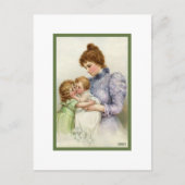 Vintage Mutter mit Kindern Postkarte (Vorderseite)