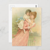 Vintage Mütter Tag Mutter und Kind Postkarte (Vorne/Hinten)