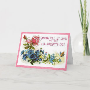 Vintage Mutter-TagesBlumen Karte