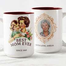 Vintage Mutter & Tochter Beste Mutter überhaupt Fo