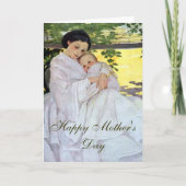 Vintage Mutter und Baby Karte (Vorderseite)