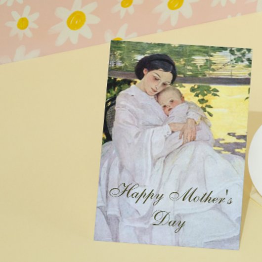 Vintage Mutter und Baby Karte