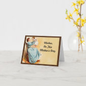 Vintage Mütter- und Babygratis Karte (Gelbe Blume)
