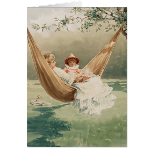 Vintage Mutter und Kind am Hammock-Muttertag (Vorne)