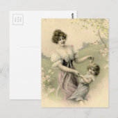 Vintage Mutter und Kind beim Tanzen Postkarte (Vorne/Hinten)