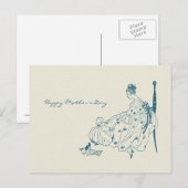 Vintage Mutter und Kind - Frohen Muttertag Postkarte (Vorne/Hinten)