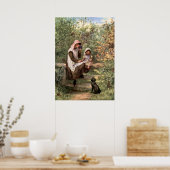 Vintage Mutter und Kind in einem Land Poster (Küche)