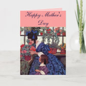 Vintage Mutter und Kind Karte (Vorderseite)