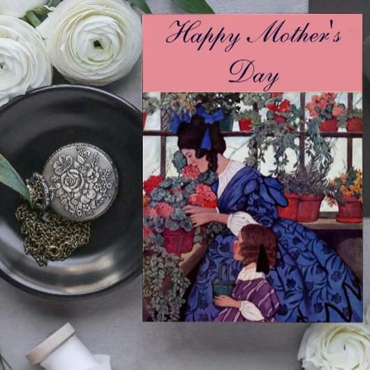 Vintage Mutter und Kind Karte