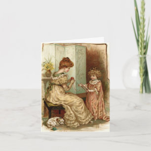 Vintage Mutter und Kind Karte