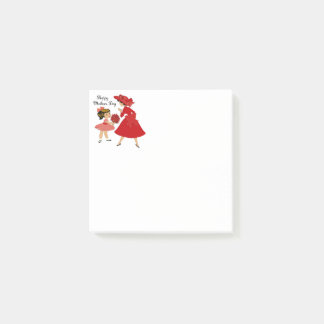 Vintage Mutter und Kind Muttertag-Notizblock Post-it Klebezettel