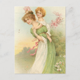 Vintage Mutter und Kind Postkarte