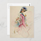 Vintage Mutter und Kind Postkarte (Vorne/Hinten)