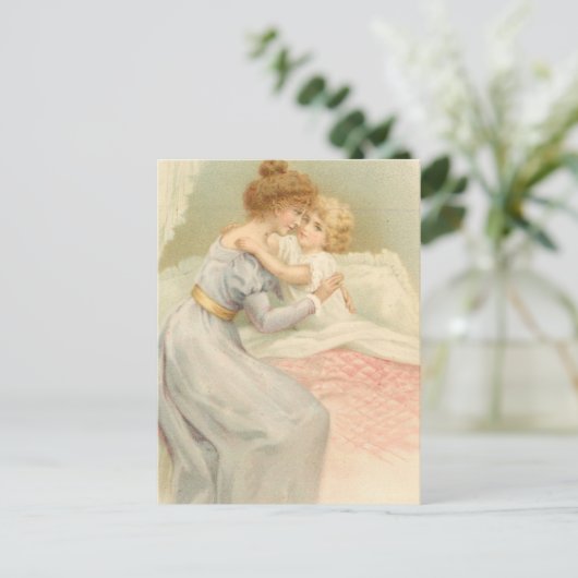 Vintage Mutter und Kind Postkarte (Stehend Vorderseite)