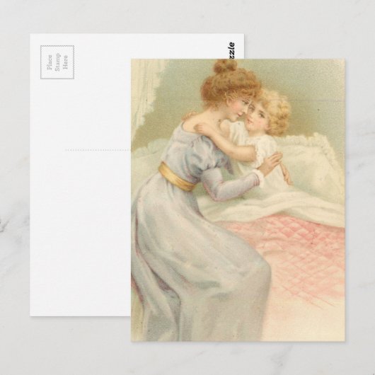 Vintage Mutter und Kind Postkarte (Vorne/Hinten)
