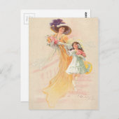 Vintage Mutter und Kind Postkarte (Vorne/Hinten)