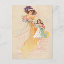 Vintage Mutter und Kind Postkarte