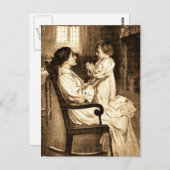 Vintage Mutter und Kind Postkarte (Vorne/Hinten)