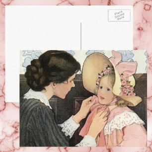 Vintage Mutter und Kind von Jessie Willcox Smith Postkarte