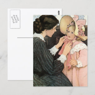 Vintage Mutter und Kind von Jessie Willcox Smith Postkarte