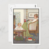 Vintage Mutter und Kind von Millicent Sowerby Postkarte (Vorne/Hinten)