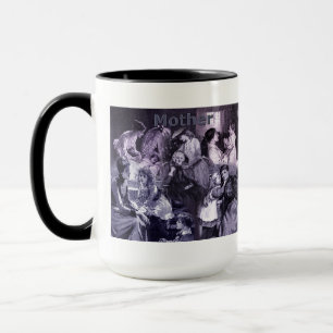 Vintage-Mütter-und-Kinder-Collage Tasse