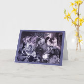 Vintage Mütter und Kinder Karte (Gelbe Blume)