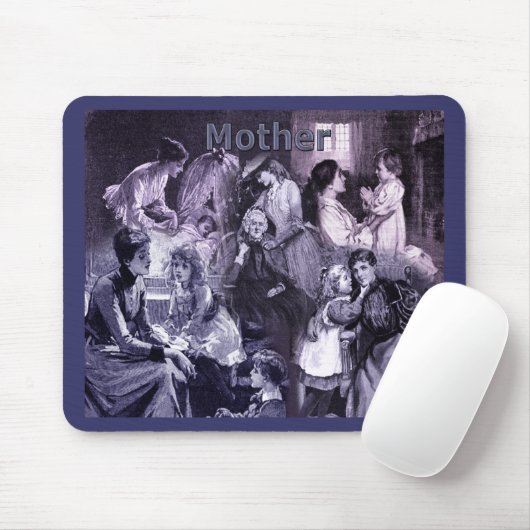 Vintage Mütter und Kinder Mousepad (Mit Mouse)