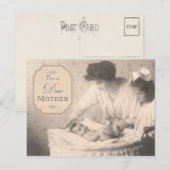 Vintage Mutter und Kinder Postkarte (Vorne/Hinten)