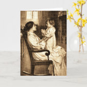 Vintage Mutter- und Kinderkarte Karte (Gelbe Blume)