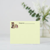 Vintage Mütter- und Kinderrezeptkarte Postkarte (Stehend Vorderseite)