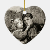 Vintage Mutter und kleine Mädchen Keramik Ornament (Hinten)