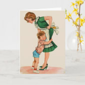 Vintage Mutter- und Sohn-Mutter-Tageskarte Karte (Gelbe Blume)