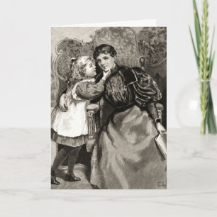 Vintage Mutter und Tochter Karte