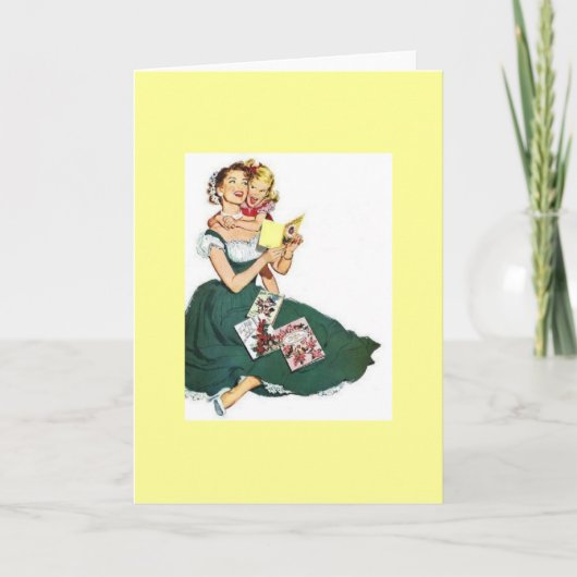 Vintage Mutter und Tochter Karte (Vorderseite)