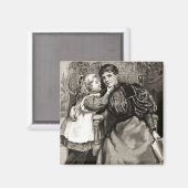 Vintage Mutter und Tochter Magnet (Vorderseite/Rückseite)