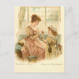 Vintage Mutter und Tochter Postkarte