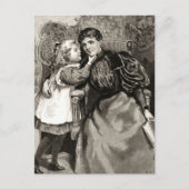 Vintage Mutter und Tochter Postkarte (Vorderseite)
